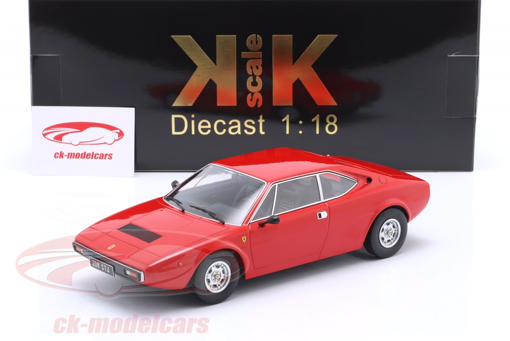 KK-Scale 1:18 Ferrari 208 GT4 year 1975 red KKDC181201 model car 
