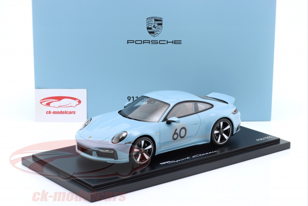 Porsche 911 (992) Sport Classic 2022 マイセンブルー 1:18 Spark
