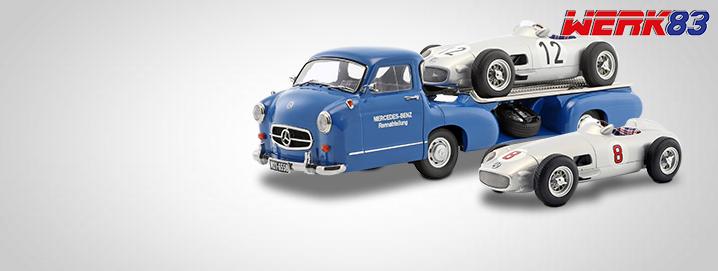 Blaues Wunder Mercedes-Benz Blaues 
Wunder Renntransporter 
& W196