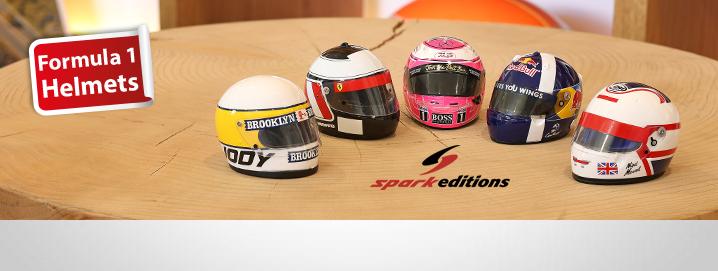 . Legendary Formula 1 
driver's helmets